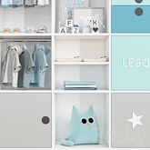 Trueliving 5 Loft Door Kids wardrobes Laminated Finish & PU Finish with Drawers 8Ft *2Ft *9Ft -2438.4MM X 609MM X 2743.2MM)